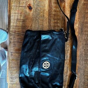 Black Leather Crossbody Bag